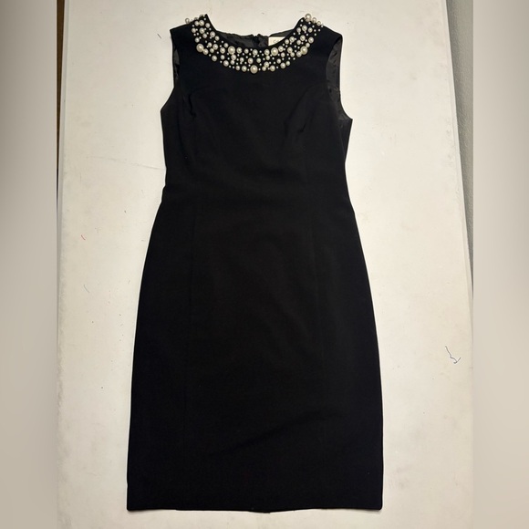 Calvin Klein Dresses & Skirts - Calvin Klein Black Midi Dress with Embellished Neckline